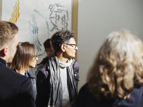 Führung über die Kunstmesse Art Berlin für Mitglieder des Fördervereins, 29.9.2018, Foto: Hannes Wiedemann Führung über die Kunstmesse Art Berlin für Mitglieder des Fördervereins, 29.9.2018, Foto: Hannes Wiedemann