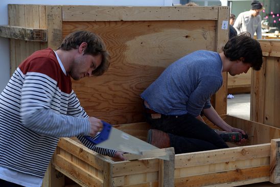 Bauworkshop am Küchenmonument, 16.4.2015, Foto: Jirka Jansch