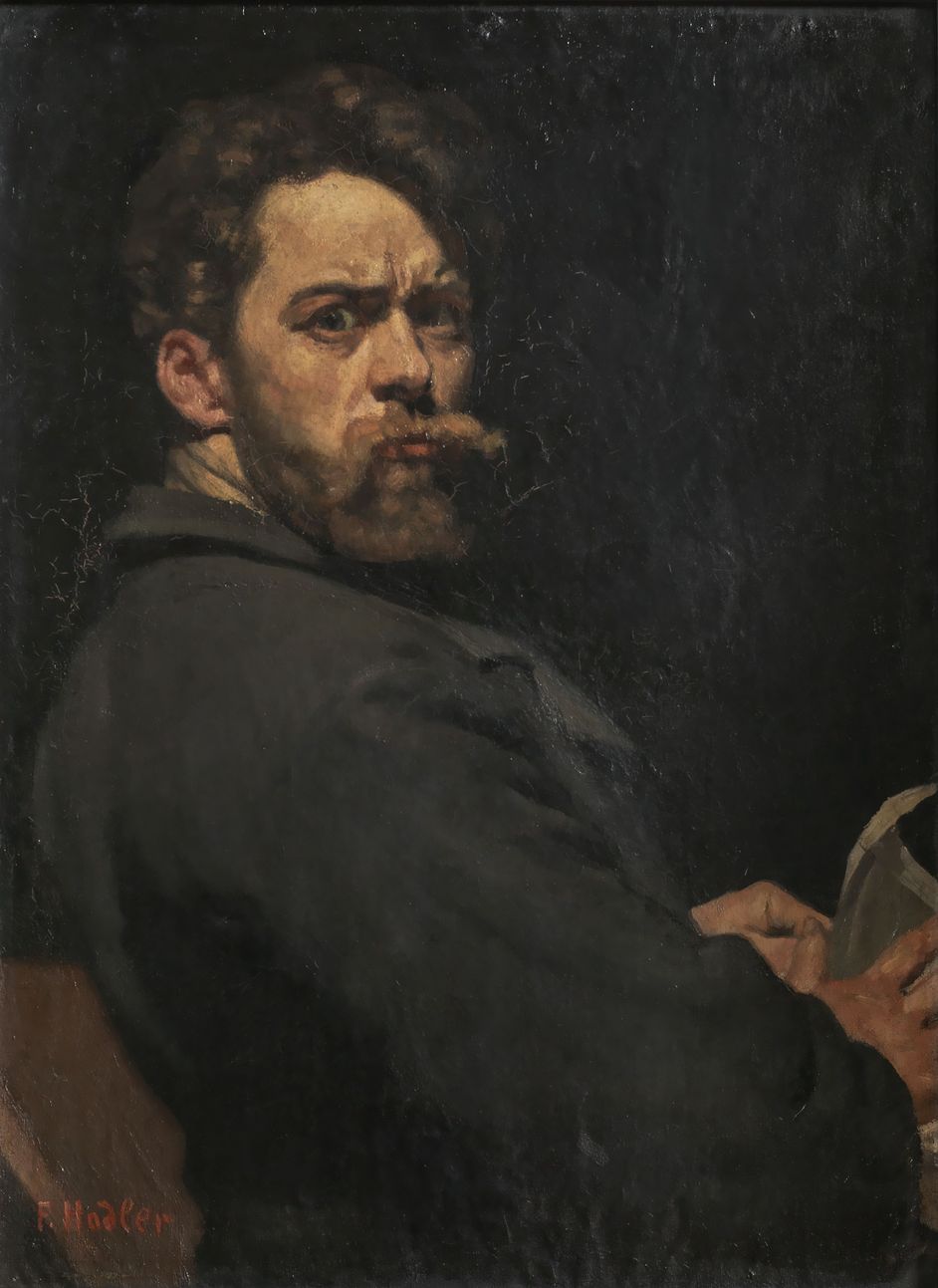 Öl-Gemälde "Selbstbildnis (Der Zornige)" von Ferdinand Hodler, 1881 