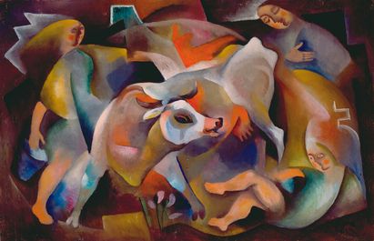 Béla Kádár, Die Kuh, um 1917 © VG Bild-Kunst, Bonn 2023, Foto: bpk / Stiftung Saarländischer Kulturbesitz Béla Kádár, Die Kuh, um 1917 © VG Bild-Kunst, Bonn 2023, Foto: bpk / Stiftung Saarländischer Kulturbesitz