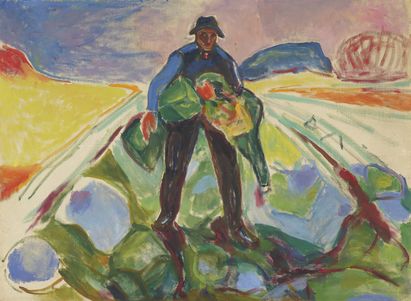 Edvard Munch, Der Mann im Kohlacker, 1943, Foto: © MUNCH, Oslo / Halvor Bjørngård Edvard Munch, Der Mann im Kohlacker, 1943, Foto: © MUNCH, Oslo / Halvor Bjørngård