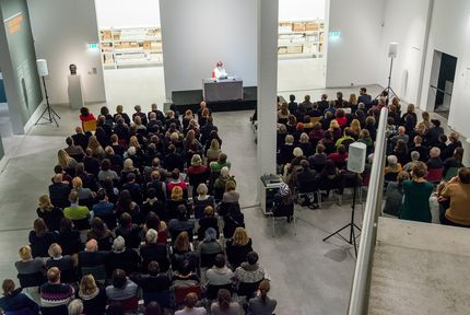 Lesung mit Schauspielerin Sophie Rois aus Klaus Manns "Der fromme Tanz" anlässlich der Ausstellung "Max Beckmann und Berlin", 21.1.2016, Foto: Hannes Wiedemann Lesung mit Schauspielerin Sophie Rois aus Klaus Manns "Der fromme Tanz" anlässlich der Ausstellung "Max Beckmann und Berlin", 21.1.2016, Foto: Hannes Wiedemann
