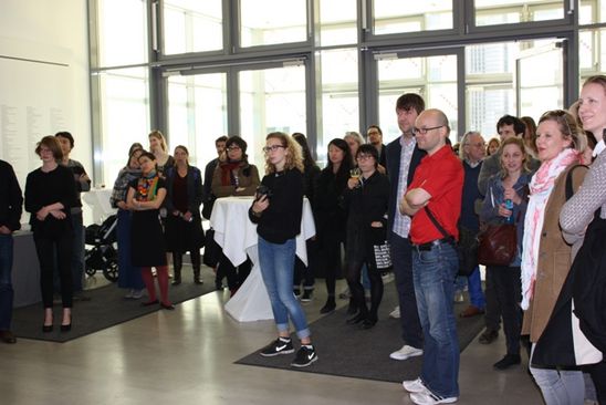 Eröffnung der Ausstellung "Ignacio Uriarte. Acht Stunden zählen" in der Berlinischen Galerie, 3.5.2014, Foto: Carolin Wagner