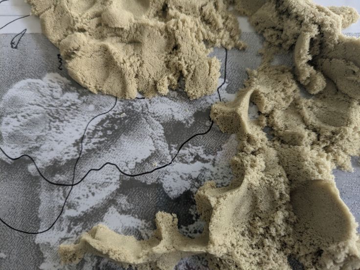 Detailfoto von zweifarbigem Sand
