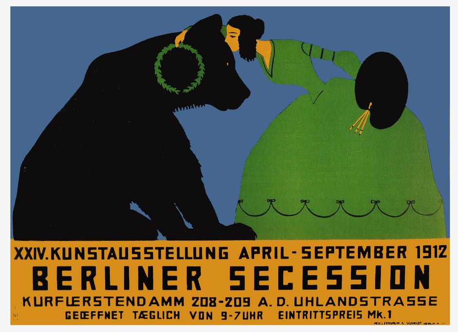 Thomas Theodor Heine, Plakat zur 14. Ausstellung der Berliner Secession, 1912 Ausstellungsplakat, Grafik auf Papier