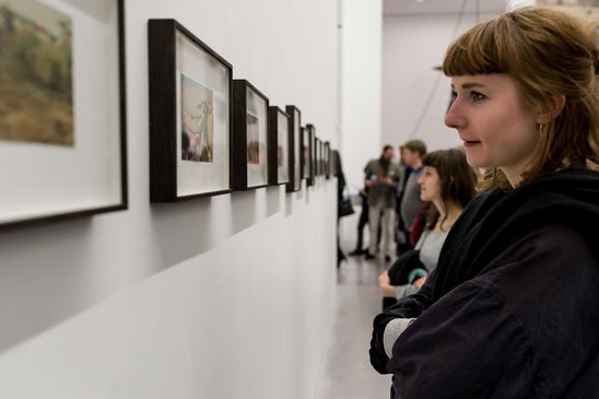 Eröffnung der Ausstellung von Christine Streuli, Fred-Thieler-Preisträgerin 2017, 17.3.2017, Foto: Harry Schnitger