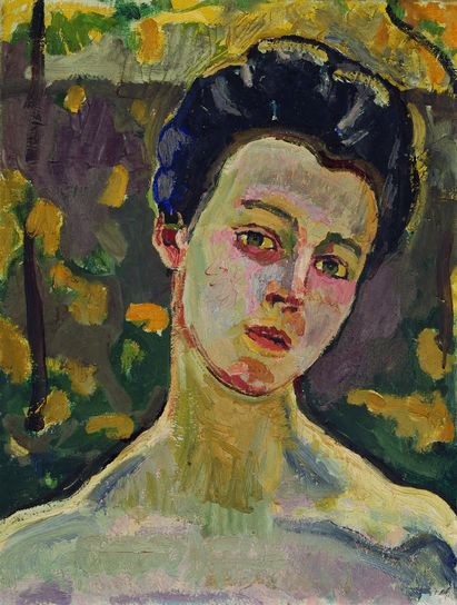 Ferdinand Hodler, Bildnis Gertrud Müller im Garten, um 1916, Foto: © Kunstmuseum Bern Ferdinand Hodler, Bildnis Gertrud Müller im Garten, um 1916, Foto: ©Kunstmuseum Bern