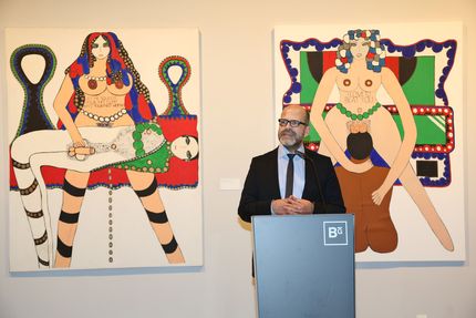 Eröffnung der Ausstellung "Dorothy Iannone. This Sweetness Outside of Time" in der Berlinischen Galerie, 18.2.2014, Foto: Amin Akhtar Eröffnung der Ausstellung "Dorothy Iannone. This Sweetness Outside of Time" in der Berlinischen Galerie, 18.2.2014, Foto: Amin Akhtar
