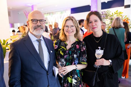 Dr Thomas Köhler, Director Berlinische Galerie, Kristin Johansen, Deputy Head of Mission Norwegian Embassy and Ulrike Andres, Head of Communication and Education Berlinische Galerie