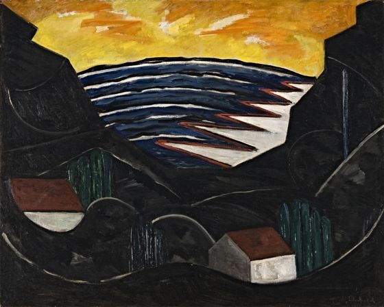 Jacoba van Heemskerck, Landschaft, Bild I, um 1914, © Urheberrechte am Werk erloschen