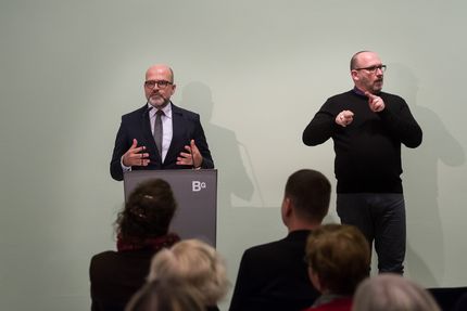 Eröffnung der Ausstellung "Freiheit. Die Kunst der Novembergruppe" in der Berlinischen Galerie, 08.11.2018, Foto: Harry Schnitger Eröffnung der Ausstellung "Freiheit. Die Kunst der Novembergruppe" in der Berlinischen Galerie, 08.11.2018, Foto: Harry Schnitger