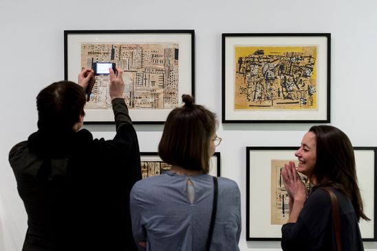 Eröffnung der Ausstellung "Eduardo Paolozzi. Lots of Pictures, Lots of Fun" in der Berlinischen Galerie, 8.2.2018, Foto: Harry Schnitger