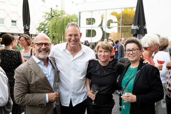 Dr. Thomas Köhler (Direktor Berlinische Galerie, Ingo Taubhorn (Kurator Haus der Photographie, Deichtorhallen Hamburg), Katia Reich (Kuratorin der Ausstellung und Leitung Fotografische Sammlung) und Birgitta Müller-Brandeck (Verwaltungsdirektorin Berlinische Galerie)