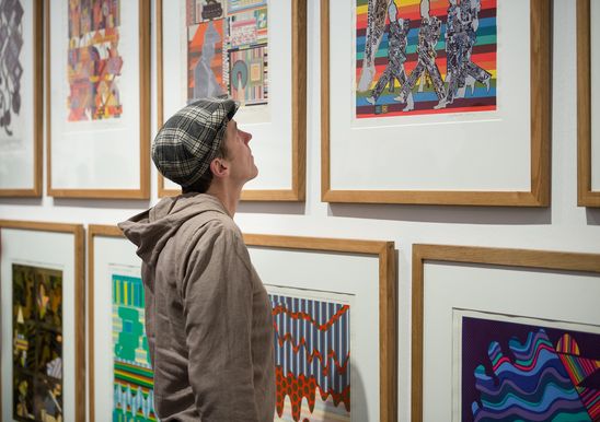 Eröffnung der Ausstellung "Eduardo Paolozzi. Lots of Pictures, Lots of Fun" in der Berlinischen Galerie, 8.2.2018, Foto: Harry Schnitger