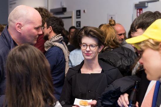 Eröffnung der Ausstellung "Carsten Nicolai. Tele" in der Berlinischen Galerie, 22.3.2018, Foto: Harry Schnitger