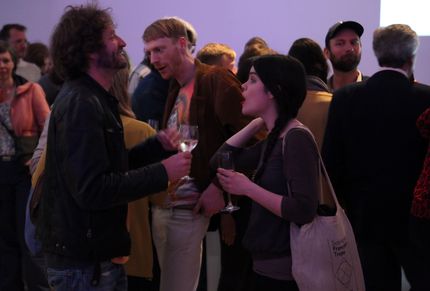 Eröffnung der Ausstellung "Katja Strunz. Drehmoment (Viel Zeit, wenig Raum). Vattenfall Contemporary 2013" in der Berlinischen Galerie, 25.4.2013, Foto: Jirka Jansch Eröffnung der Ausstellung "Katja Strunz. Drehmoment (Viel Zeit, wenig Raum). Vattenfall Contemporary 2013" in der Berlinischen Galerie, 25.4.2013, Foto: Jirka Jansch