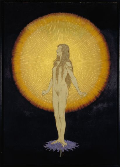 Fidus (Hugo Höppener) (1868 - 1948), Tempeltanz der Seele, 1910 Gemälde von Fidus (Hugo Höppener), Öl auf Leinwand, 100 x 70 cm