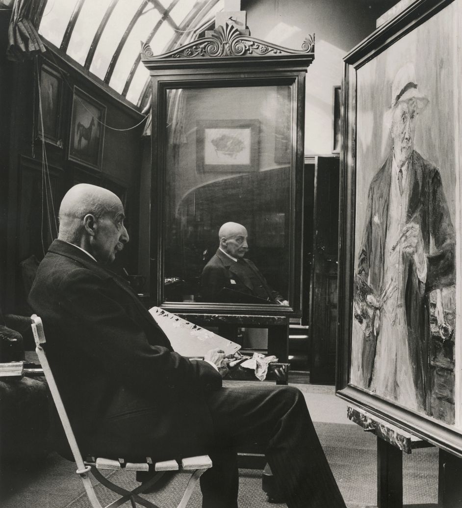 Fritz Eschen, Ohne Titel (Max Liebermann in seinem Atelier am Pariser Platz), um 1930, Berlinische Galerie