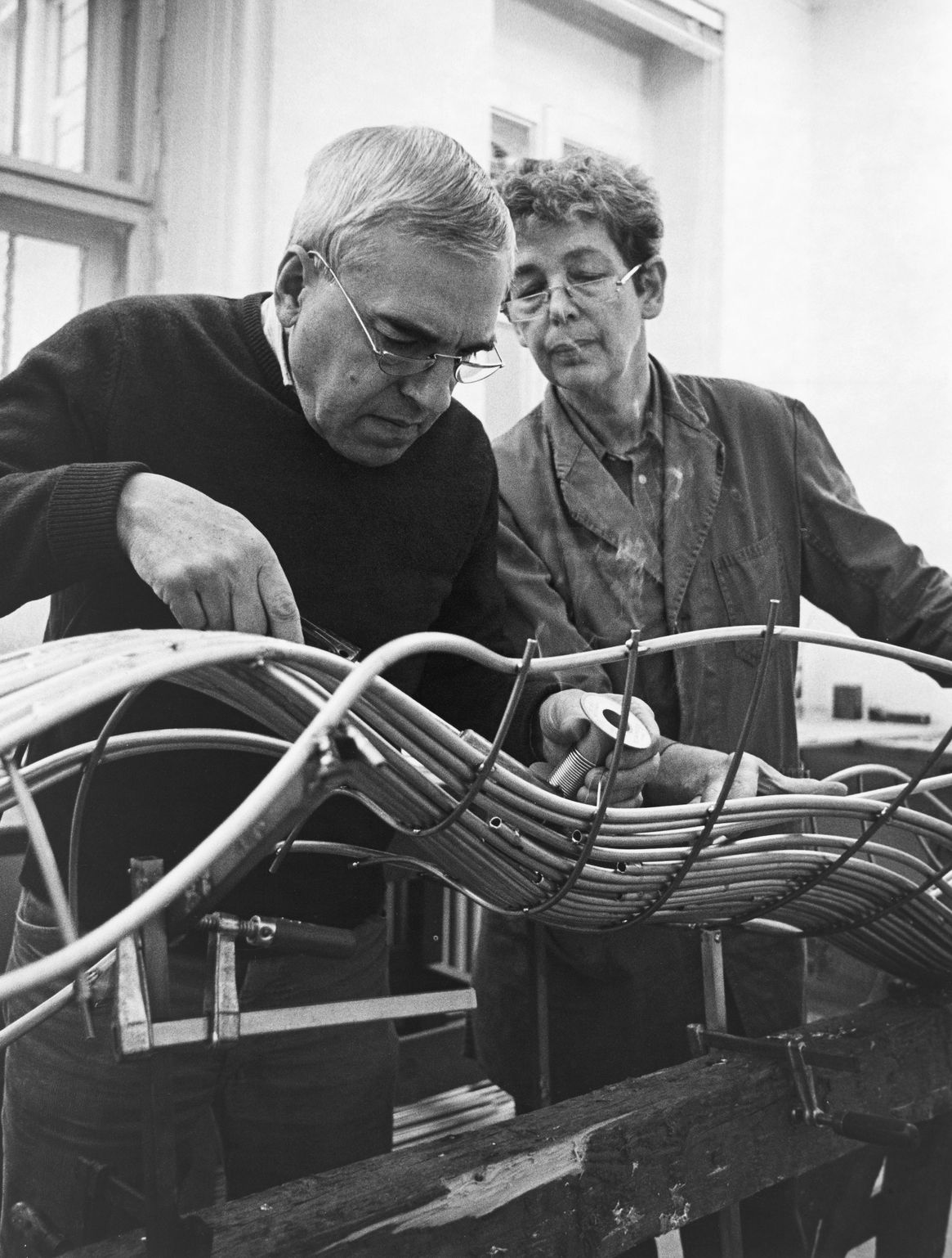 Brigitte und Martin Matschinsky-Denninghoff im Berliner Atelier, 1984, Foto: © Wolff-Steffen Brumm