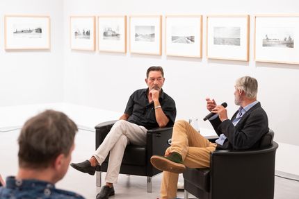 Künstlergespräch mit André Kirchner in der Ausstellung "Stadtrand Berlin" in der Berlinischen Galerie, 5.6.2019, Foto: Harry Schnitger Künstlergespräch mit André Kirchner in der Ausstellung "Stadtrand Berlin" in der Berlinischen Galerie, 5.6.2019, Foto: Harry Schnitger