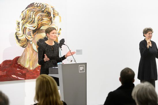 Eröffnungen und Verleihungen der Hannah-Höch-Preise 2016 an Cornelia Schleime und Tatjana Doll, 24.11.2016, Foto: Harry Schnitger