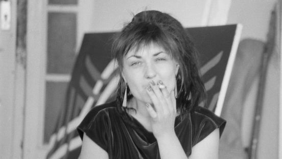 Käthe Kruse im Künstlerhaus Bethanien, 1985, Foto: Joachim Blank / VG Bild-Kunst, Bonn 2025