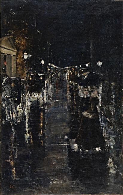 Lesser Ury, Berlin Street Scene (Leipziger Straße), 1889 Lesser Ury, Berlin Street Scene (Leipziger Straße), 1889