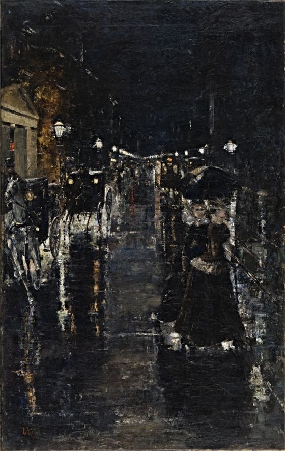 Gemälde von Lesser Ury, Öl auf Leinwand, 107 x 68 cm