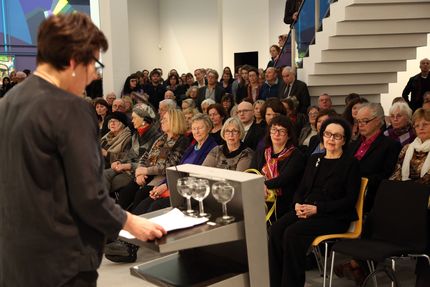 Eröffnung der Ausstellung "Dorothy Iannone. This Sweetness Outside of Time" in der Berlinischen Galerie, 18.2.2014, Foto: Amin Akhtar Eröffnung der Ausstellung "Dorothy Iannone. This Sweetness Outside of Time" in der Berlinischen Galerie, 18.2.2014, Foto: Amin Akhtar