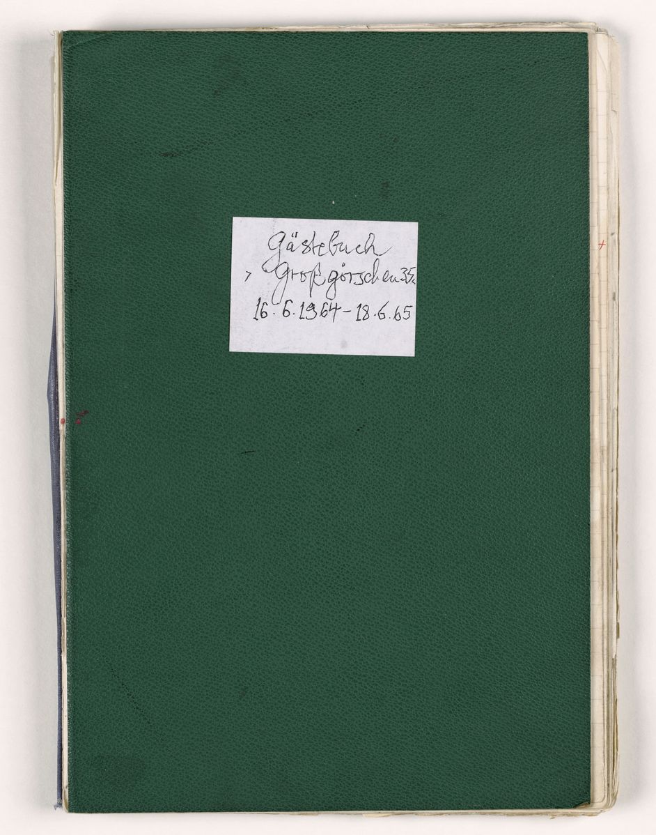 Gästebuch der Galerie Großgörschen 35, Papier, 20,5 x 29,5 x 1,5 cm