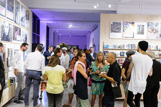 Eröffnung der Ausstellung "Andreas Greiner. Agentur des Exponenten", GASAG Kunstpreis 2016 in der Berlinischen Galerie, 14.9.2016, Foto: Harry Schnitger