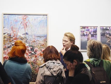 Führung über die Kunstmesse Art Berlin für Mitglieder des Fördervereins, 29.9.2018, Foto: Hannes Wiedemann Führung über die Kunstmesse Art Berlin für Mitglieder des Fördervereins, 29.9.2018, Foto: Hannes Wiedemann