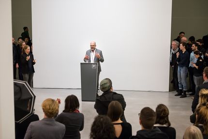 Eröffnung der Ausstellung "Carsten Nicolai. Tele" in der Berlinischen Galerie, 22.3.2018, Foto: Harry Schnitger Eröffnung der Ausstellung "Carsten Nicolai. Tele" in der Berlinischen Galerie, 22.3.2018, Foto: Harry Schnitger