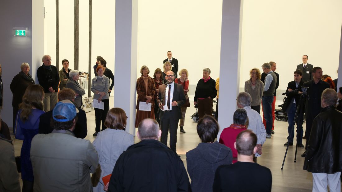 Eröffnung der Ausstellung "Nik Nowak. Echo", GASAG-Kunstpreis 2014, 10.4.2014, Foto: Amin Akhtar