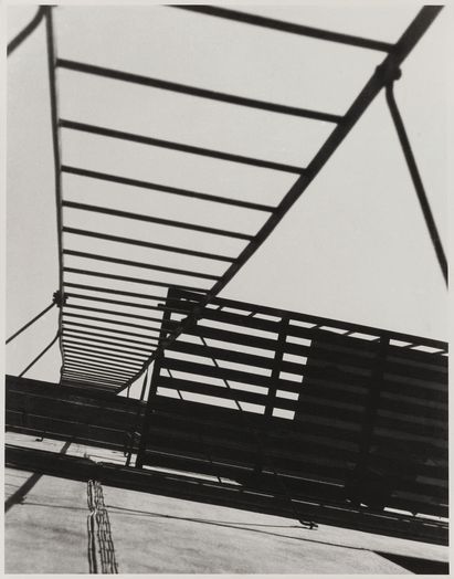 Alexander Rodtschenko, Untitled (Ladder, from the series "Haus an der Mjasnitzkaja"), 1925 Black-and-white photography by Alexander Rodtschenko