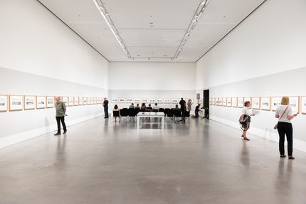Künstlergespräch mit André Kirchner in der Ausstellung "Stadtrand Berlin" in der Berlinischen Galerie, 5.6.2019, Foto: Harry Schnitger Künstlergespräch mit André Kirchner in der Ausstellung "Stadtrand Berlin" in der Berlinischen Galerie, 5.6.2019, Foto: Harry Schnitger