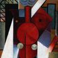 Sándor Bortnyik, Die Rote Lokomotive, 1918, Museum der Bildenden Künste, Budapest – Ungarische Nationalgalerie 