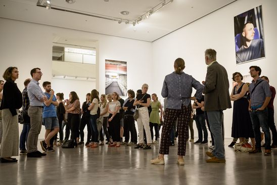 Art After Work zur Ausstellung "Fotografierte Ferne", 6.7.2017, Foto: Hannes Wiedemann