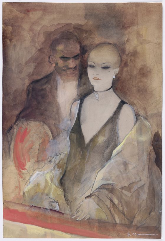 Jeanne Mammen, Theaterloge (Der Tenor), um 1927