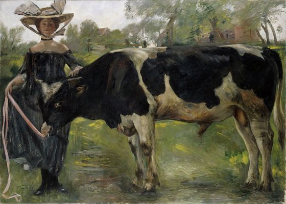 Lovis Corinth, Mädchen mit Stier, 1902, © Stiftung Hamburger Kunsthalle, Artothek, Foto: Elke Walford