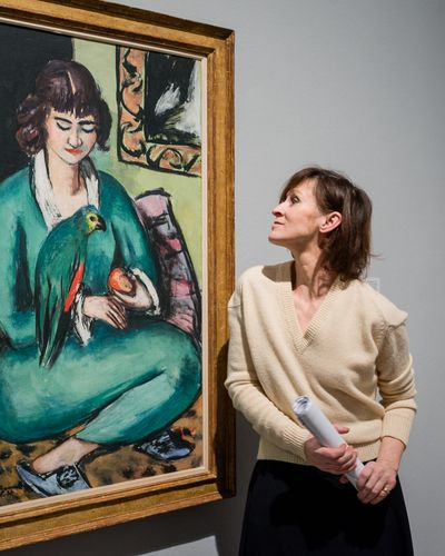 Lesung mit Schauspielerin Sophie Rois aus Klaus Manns "Der fromme Tanz" anlässlich der Ausstellung "Max Beckmann und Berlin", 21.1.2016, Foto: Hannes Wiedemann