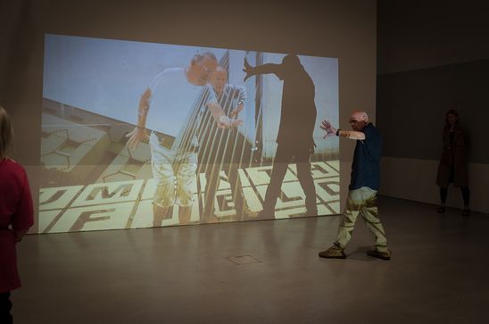 Eröffnung der Ausstellung "Standortwechsel" in "207 m². Raum für Aktion und Kooperation" in der Berlinischen Galerie, 2019, Foto: Catrin Schmitt