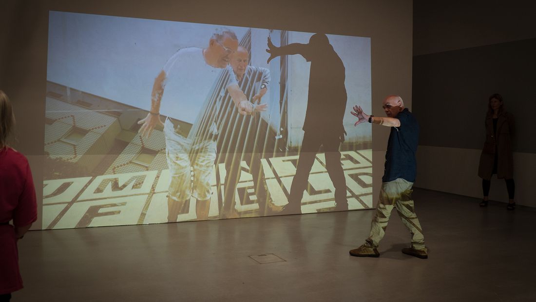 Eröffnung der Ausstellung "Standortwechsel" in "207 m². Raum für Aktion und Kooperation" in der Berlinischen Galerie, 2019, Foto: Catrin Schmitt