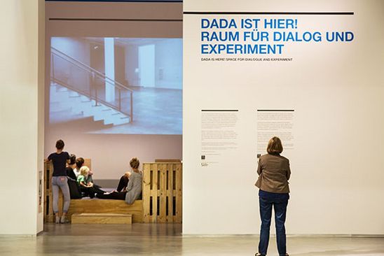 Eröffnung des Projektraums "Dada ist hier!" in der Berlinischen Galerie, 9.9.2016, Foto: Amin Akhtar