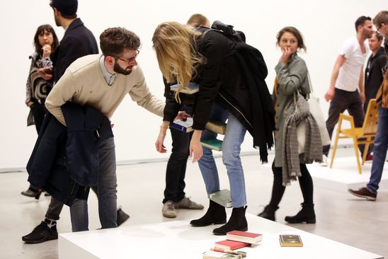 Eröffnung "Erwin Wurm. Bei Mutti" und "Visionäre der Moderne. Paul Scheerbart, Bruno Taut, Paul Goesch" in der Berlinischen Galerie, 14.4.2016, Foto: Amin Akhtar