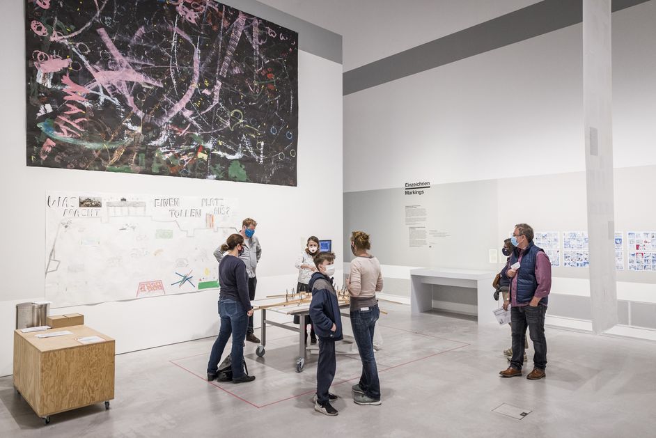 Blick in "207 m². Raum für Aktion und Kooperation" während des Festivals, Foto: Pascal Rohé