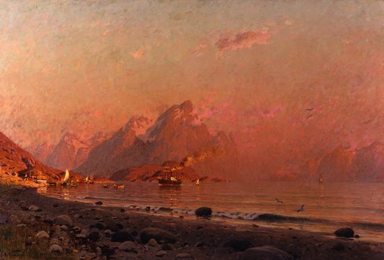 Adelsteen Normann, Summer Evening in the Lofoten, before 1891