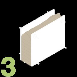 Figure 3: Graphic illustration of a formwork filled with clay.