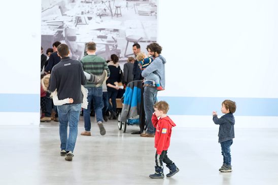 Kindervernissage zur Ausstellung "Eduardo Paolozzi. Lots of Pictures, Lots of Fun" in der Berlinischen Galerie, 11.2.2018, Foto: Barbara Antal