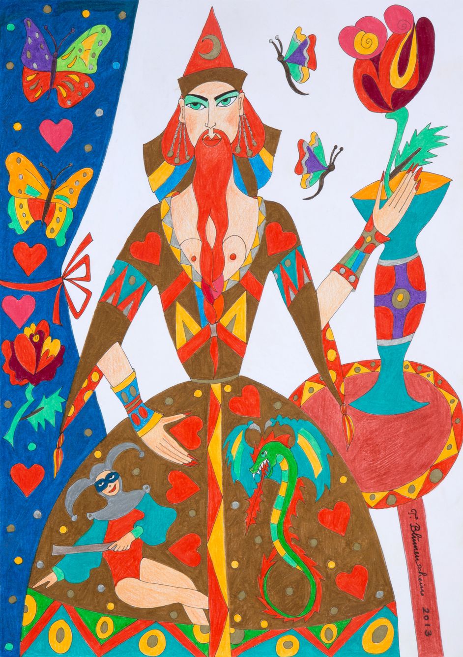 Tabea Blumenschein, Ohne Titel (Bartfrau), 2013, Schenkung Ulrike Ottinger